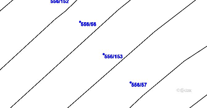 Parcela st. 556/153 v KÚ Křemže, Katastrální mapa