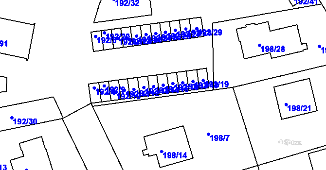 Parcela st. 192/15 v KÚ Křemže, Katastrální mapa