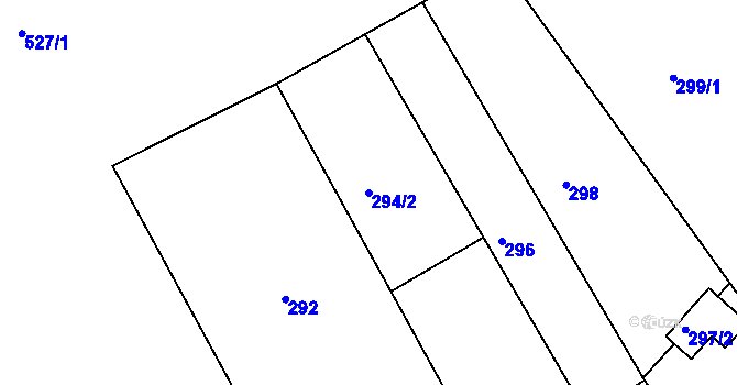 Parcela st. 294/2 v KÚ Křemže, Katastrální mapa