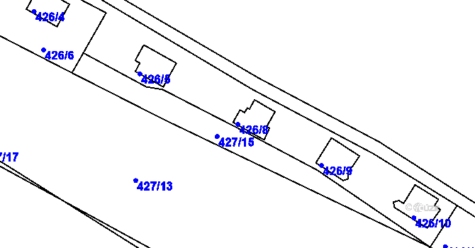 Parcela st. 426/8 v KÚ Křemže, Katastrální mapa