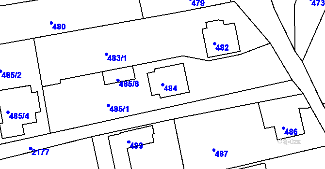 Parcela st. 484 v KÚ Křemže, Katastrální mapa