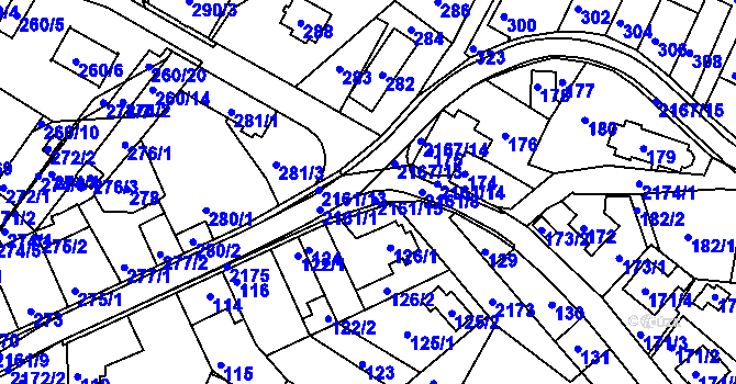 Parcela st. 2161 v KÚ Křemže, Katastrální mapa