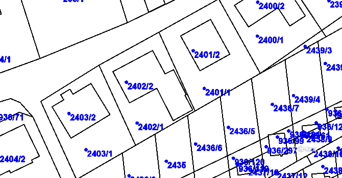 Parcela st. 2402/3 v KÚ Křemže, Katastrální mapa