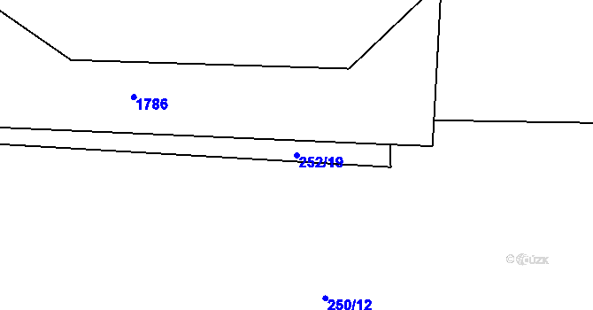 Parcela st. 252/19 v KÚ Semošice, Katastrální mapa