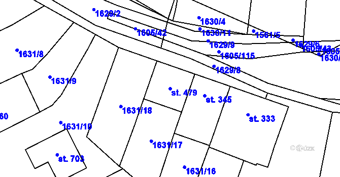 Parcela st. 479 v KÚ Křepice u Hustopečí, Katastrální mapa