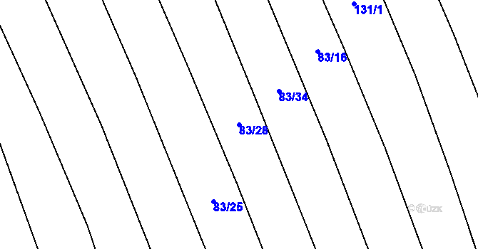 Parcela st. 83/28 v KÚ Křepice u Hustopečí, Katastrální mapa