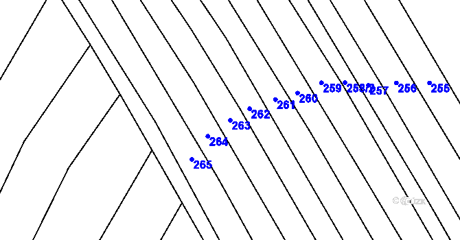 Parcela st. 263 v KÚ Křepice u Hustopečí, Katastrální mapa
