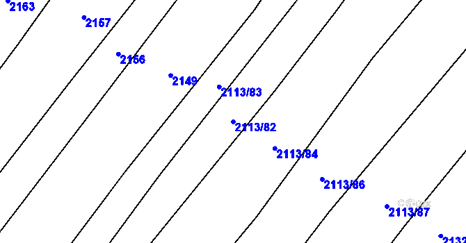 Parcela st. 2113/82 v KÚ Křepice u Hustopečí, Katastrální mapa