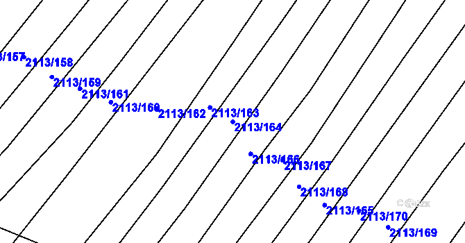 Parcela st. 2113/164 v KÚ Křepice u Hustopečí, Katastrální mapa