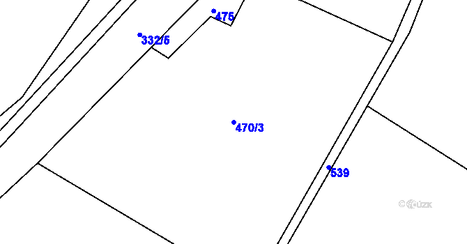 Parcela st. 470/3 v KÚ Nezdice u Křepkovic, Katastrální mapa