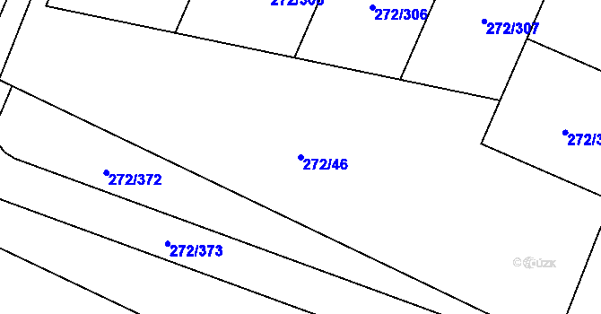 Parcela st. 272/46 v KÚ Křeslice, Katastrální mapa