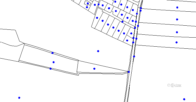 Parcela st. 272/242 v KÚ Křeslice, Katastrální mapa