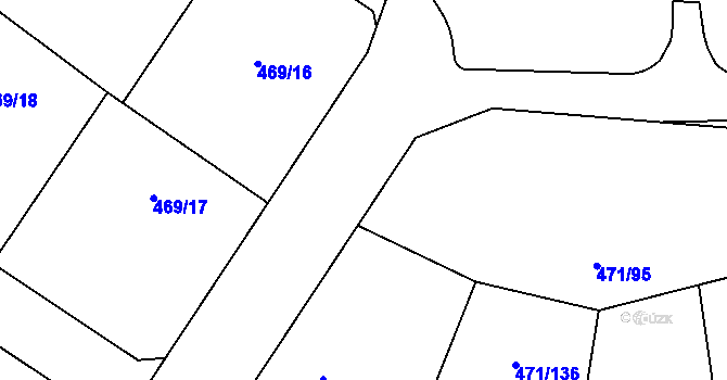Parcela st. 471/94 v KÚ Křeslice, Katastrální mapa