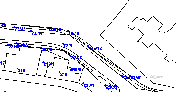 Parcela st. 146/12 v KÚ Křeslice, Katastrální mapa