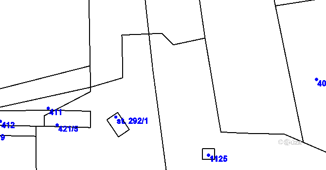 Parcela st. 407/2 v KÚ Křešice u Litoměřic, Katastrální mapa
