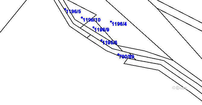 Parcela st. 790/15 v KÚ Křešice u Litoměřic, Katastrální mapa