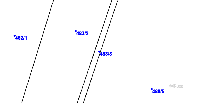 Parcela st. 483/3 v KÚ Křešice u Litoměřic, Katastrální mapa