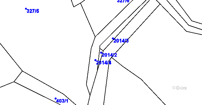 Parcela st. 2014/2 v KÚ Kramolín u Křešína, Katastrální mapa