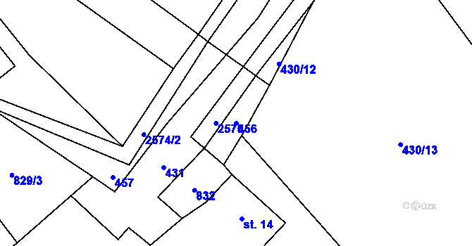 Parcela st. 456 v KÚ Křešín u Pacova, Katastrální mapa