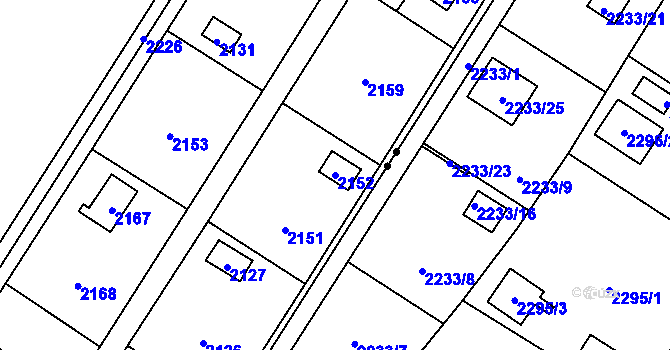 Parcela st. 2152 v KÚ Křimice, Katastrální mapa