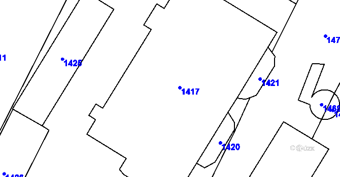 Parcela st. 654/22 v KÚ Křimice, Katastrální mapa