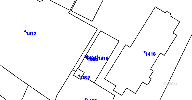 Parcela st. 654/26 v KÚ Křimice, Katastrální mapa