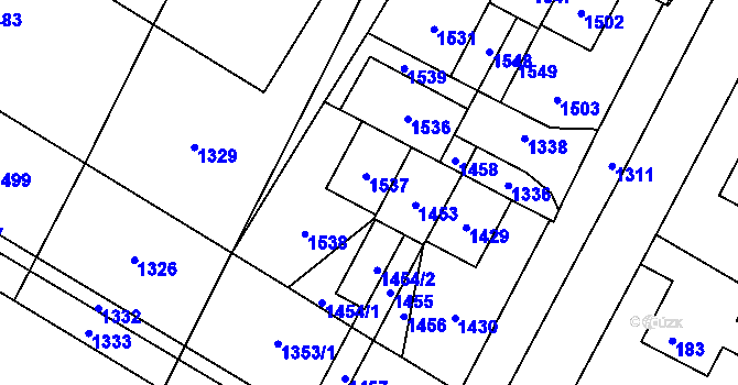 Parcela st. 654/44 v KÚ Křimice, Katastrální mapa