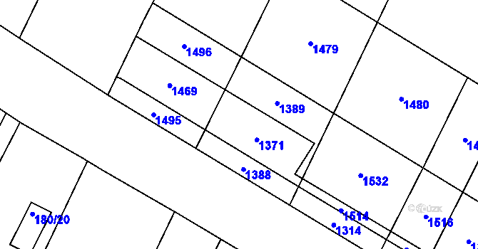 Parcela st. 654/236 v KÚ Křimice, Katastrální mapa