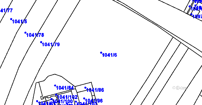 Parcela st. 1041/6 v KÚ Křimice, Katastrální mapa