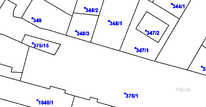 Parcela st. 375/21 v KÚ Křimice, Katastrální mapa