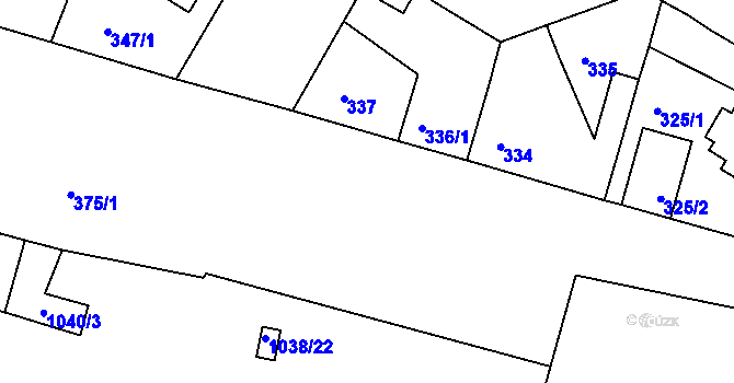 Parcela st. 375/26 v KÚ Křimice, Katastrální mapa