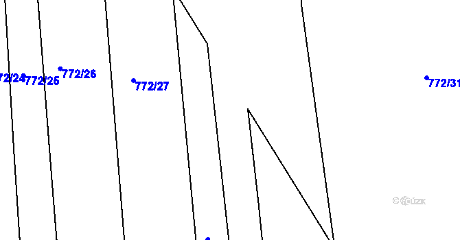 Parcela st. 772/29 v KÚ Křimice, Katastrální mapa