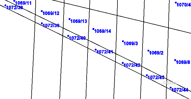 Parcela st. 1072/41 v KÚ Křimice, Katastrální mapa