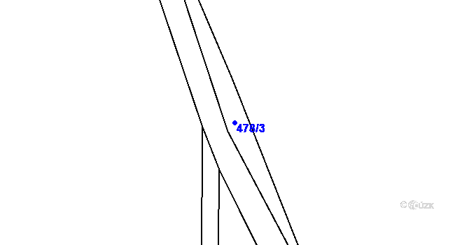 Parcela st. 478/3 v KÚ Křimov, Katastrální mapa