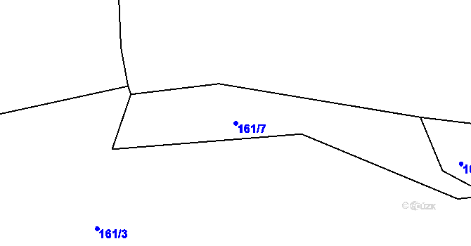 Parcela st. 161/7 v KÚ Strážky u Křimova, Katastrální mapa