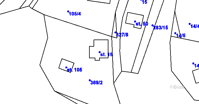 Parcela st. 19 v KÚ Suchdol u Křimova, Katastrální mapa