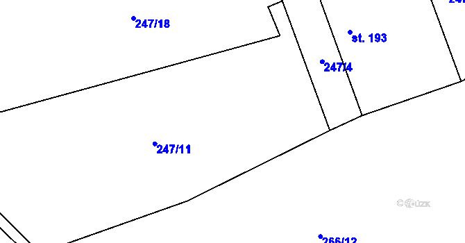 Parcela st. 247/12 v KÚ Křišťanov, Katastrální mapa