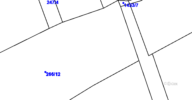 Parcela st. 266/16 v KÚ Křišťanov, Katastrální mapa