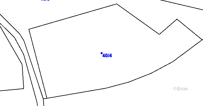 Parcela st. 40/4 v KÚ Křišťanov, Katastrální mapa