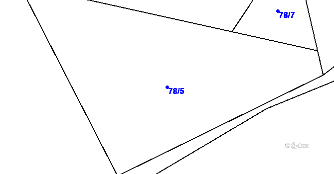 Parcela st. 78/5 v KÚ Křišťanov, Katastrální mapa