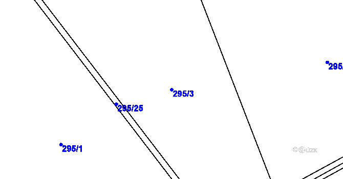 Parcela st. 295/3 v KÚ Křišťanov, Katastrální mapa