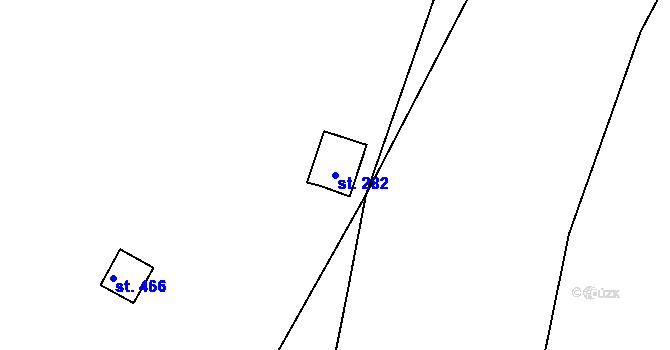 Parcela st. 282 v KÚ Křivoklát, Katastrální mapa