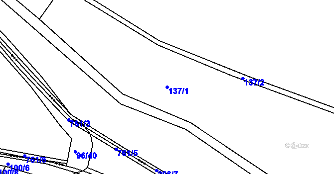 Parcela st. 137/1 v KÚ Křivoklát, Katastrální mapa