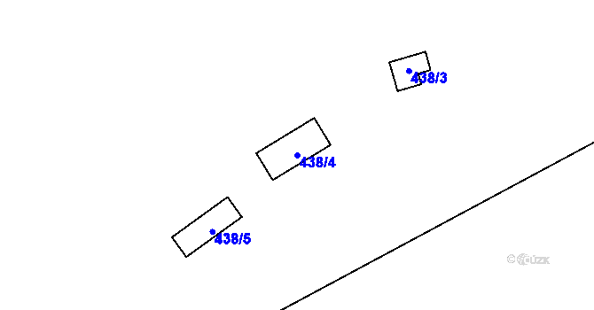 Parcela st. 438/4 v KÚ Křivoklát, Katastrální mapa