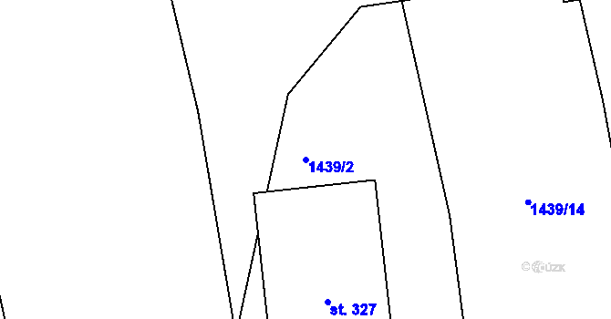 Parcela st. 1439/2 v KÚ Křivsoudov, Katastrální mapa