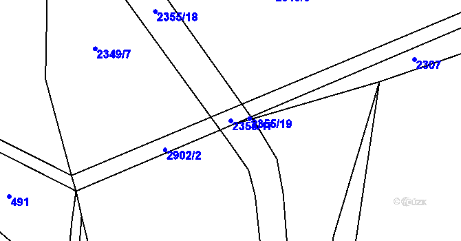 Parcela st. 2355/17 v KÚ Křivsoudov, Katastrální mapa