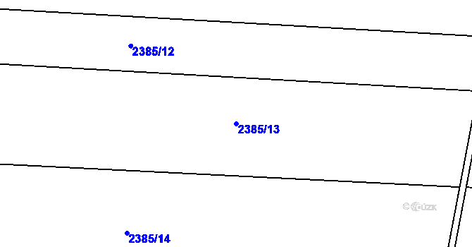 Parcela st. 2385/13 v KÚ Křivsoudov, Katastrální mapa