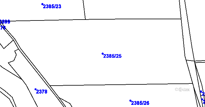 Parcela st. 2385/25 v KÚ Křivsoudov, Katastrální mapa