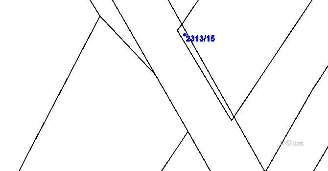 Parcela st. 2313/11 v KÚ Křižanov, Katastrální mapa