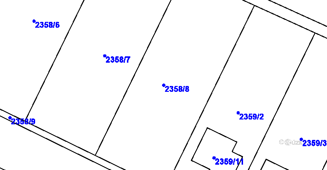 Parcela st. 2358/8 v KÚ Katov, Katastrální mapa
